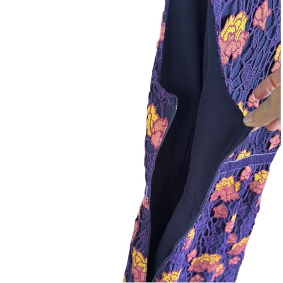 EUC Anthropologie Foxiedox Dolores Floral Crochet Dress Size 6 - Picture 9 of 10